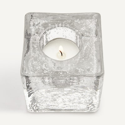 Handgeblazen glazen kandelaar, hoogte 8 cm, CASARE AM.PM