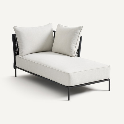 Omkeerbare chaise longue met gevlochten singels, Leandra AM.PM