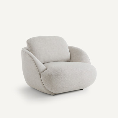 Fauteuil boule XL tissu chiné, Alpine AM.PM