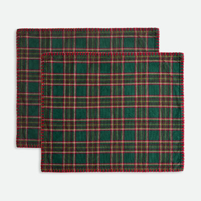 Zestaw 2 podkładek Wilson Checked Dyed Woven Washed Cotton LA REDOUTE INTERIEURS