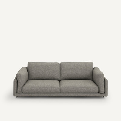 Sofá-cama texturizado, em viscose e linho, César AM.PM