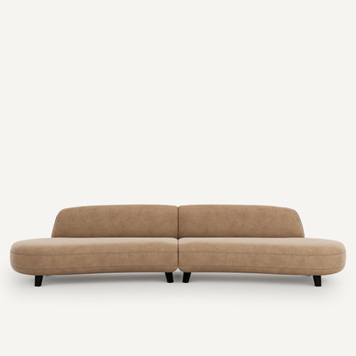 Canapé 6P velours stonewashed, Rosebury AM.PM