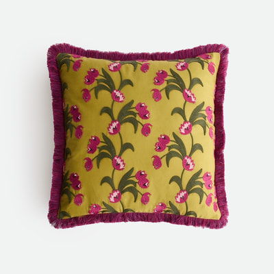 Milzi broderad bomull 45 x 45 cm kuddfodral LA REDOUTE INTERIEURS