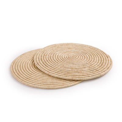 2er-Pack Tisch-Sets Tibou, Raffiageflecht AM.PM