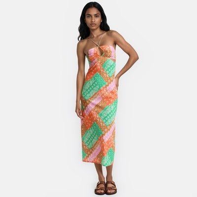Bustierkleid mit Paisleyprint in Midilänge LA REDOUTE COLLECTIONS