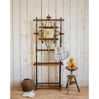 Porte-manteau miroir en bambou Max N°218 - Bon état DEBONGOUT