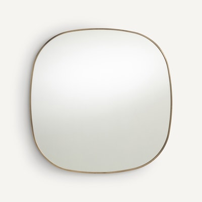 Miroir métal acier laiton vieilli H80 cm, Caligone AM.PM