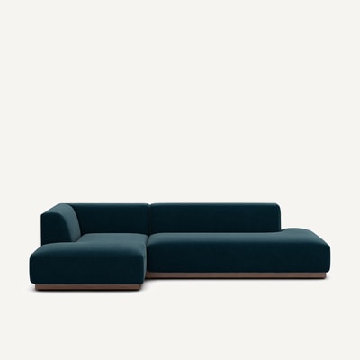 XL-Ecksofa Jacopo mit Ecke links, Samt AM.PM