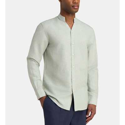 Chemise droite hcali en lin et coton GALERIES LAFAYETTE