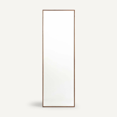 Miroir sur pied portant noyer massif, Zindlo AM.PM