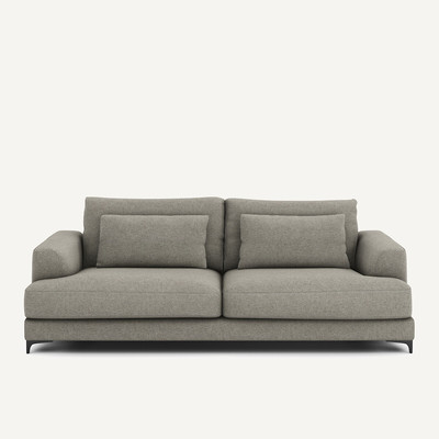 Sofá-cama de 4 lugares, em linho de viscose com textura, Marsile AM.PM