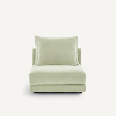 Cadeira modulável em veludo stonewashed, TIBERIO AM.PM