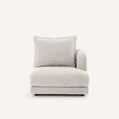 Demi-canapé droit, modulable en coton et lin, TIBERIO AM.PM