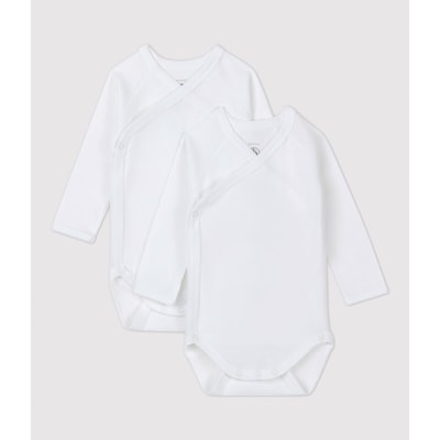 Set van 2 rompertjes met gekruiste sluiting PETIT BATEAU