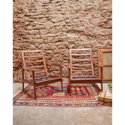 Paire de fauteuils scandinave en palissandre Jakob N°919 - Bon état DEBONGOUT