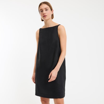 Korte mouwloze kokerjurk van linnen LA REDOUTE COLLECTIONS