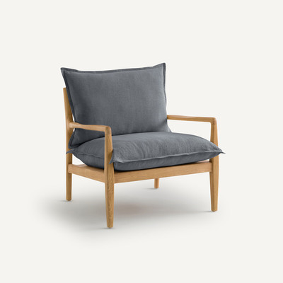 Fauteuil tissu coton/lin, Dilma AM.PM