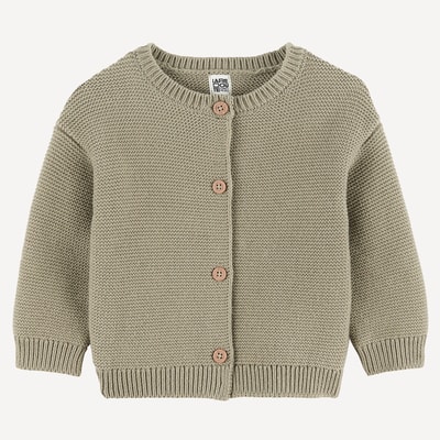 Gilet col rond, boutonné, en grosse maille LA REDOUTE COLLECTIONS