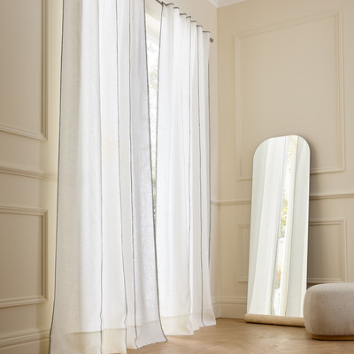 Tojos 100% Washed Linen Hidden Tab Curtain AM.PM