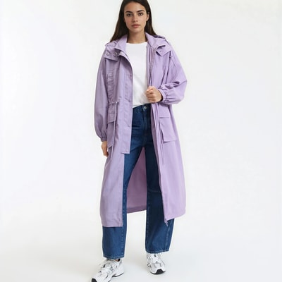 Licht windjack, halflang, vaste kap, ritssluiting, tussenseizoen LA REDOUTE COLLECTIONS
