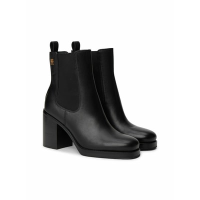 Bottines in leer, vierkante top TOMMY HILFIGER