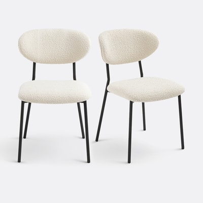 Set van 2 stoelen in bouclé stof, Galmo LA REDOUTE INTERIEURS