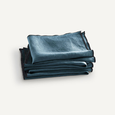 Lot de 4 serviettes de table, Suzy en lin lavé AM.PM