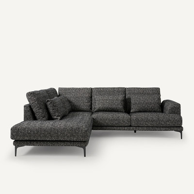 Geschlossenes Ecksofa Marsile mit Ecke links, Bouclé AM.PM