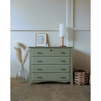 Commode en bois verte Garance N°552 - Bon état DEBONGOUT