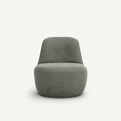 Cadeirão giratório em veludo stonewashed, Rosebury AM.PM