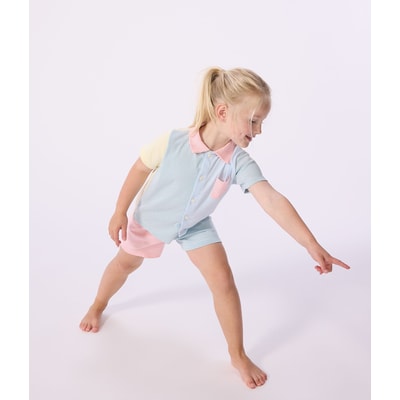 Pyjashort met knoopsluiting, katoen, strepen PETIT BATEAU
