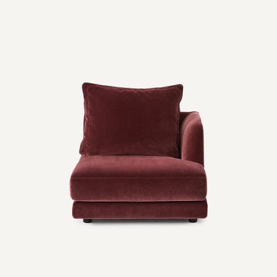 Demi-canapé droit, modulable en velours, TIBERIO AM.PM