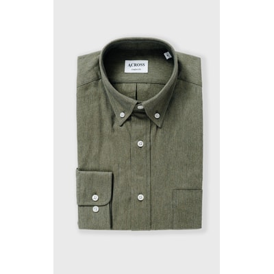Chemise Confort fit en flanelle à chevrons ACROSS