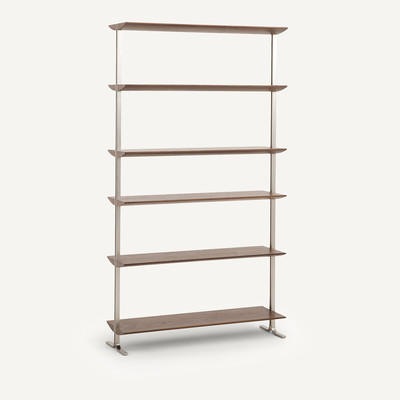 Libreria noce L100 cm, Livel AM.PM