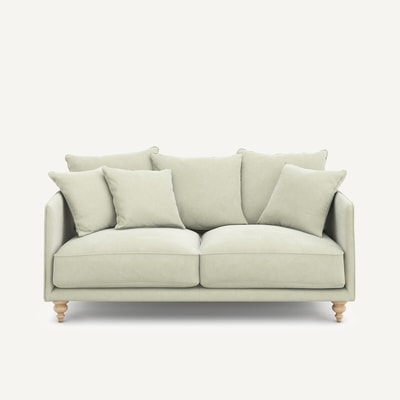 Canapé 3P compact velours stonewashed, Lazare AM.PM