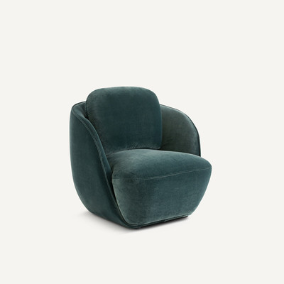 Fauteuil boule tissu velours, Alpine AM.PM