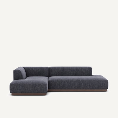 XL-Ecksofa Jacopo mit Ecke links, meliertes Gewebe AM.PM