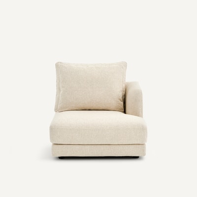 Demi-canapé droit, modulable en bouclette, TIBERIO AM.PM