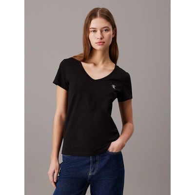 T-shirt met V-hals en korte mouwen CALVIN KLEIN JEANS