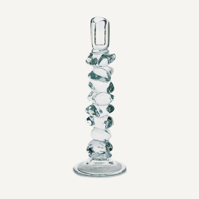 Bougeoir en verre transparent, H35 cm, Qimera AM.PM
