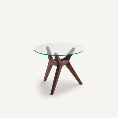 Table basse noyer ø50 cm, Maricielo AM.PM