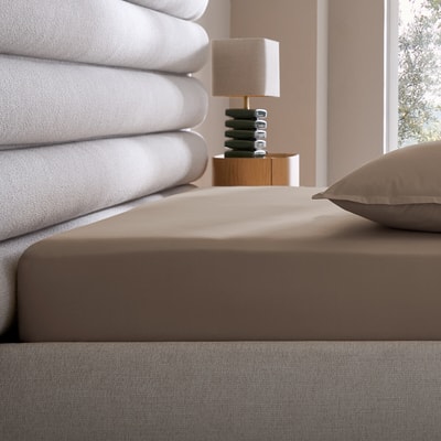 Drap-housse percale de coton 120 fils, bonnet 30 cm, VENETO AM.PM