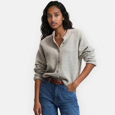 Cardigan mit rundem Ausschnitt, Grobstrick LA REDOUTE COLLECTIONS