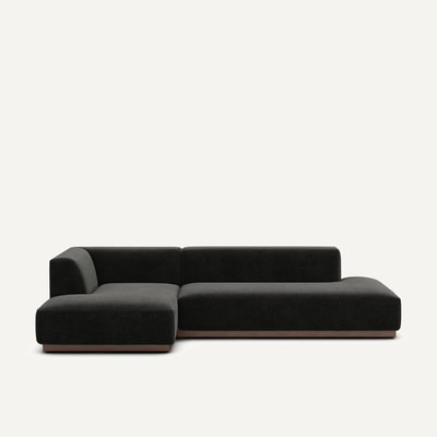 Linker hoekbank XL chenille fluweel, Jacopo AM.PM