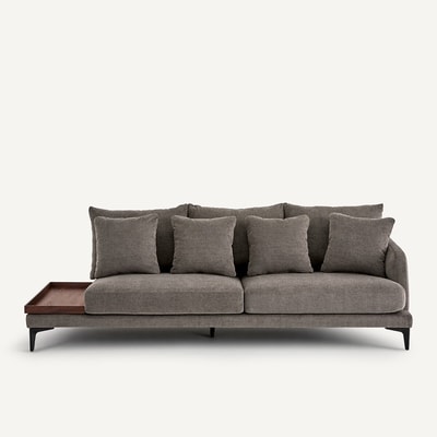 Demi-canapé avec plateau, polyester mélangé, MODERNISTE, design Emmanuel Gallina AM.PM X EMMANUEL GALLINA