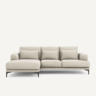 Ecksofa Marsile mit Ecke links, Baumwolle/Leinen AM.PM