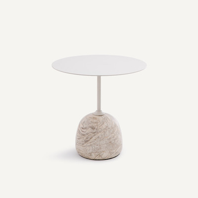 Beistelltisch Balastro, Marmor und Eisen Ø 45 cm AM.PM