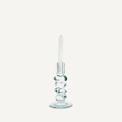 Bougeoir en verre transparent, H23 cm, Qimera AM.PM