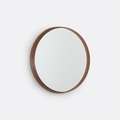 Miroir rond plaqué noyer diamètre 60 cm, ALARIA LA REDOUTE INTERIEURS