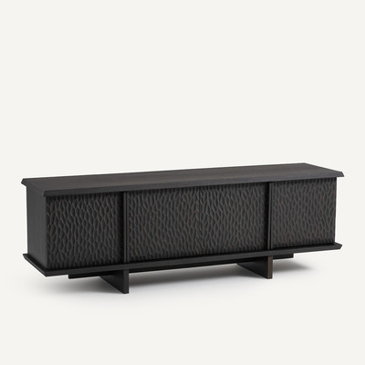 Buffet 4 portes en chêne et plaqué, Gouge AM.PM